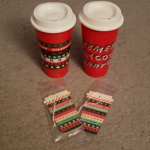 Starbucks Accessories - Starbucks Holiday Tumbler & Air Freshners NWOT
